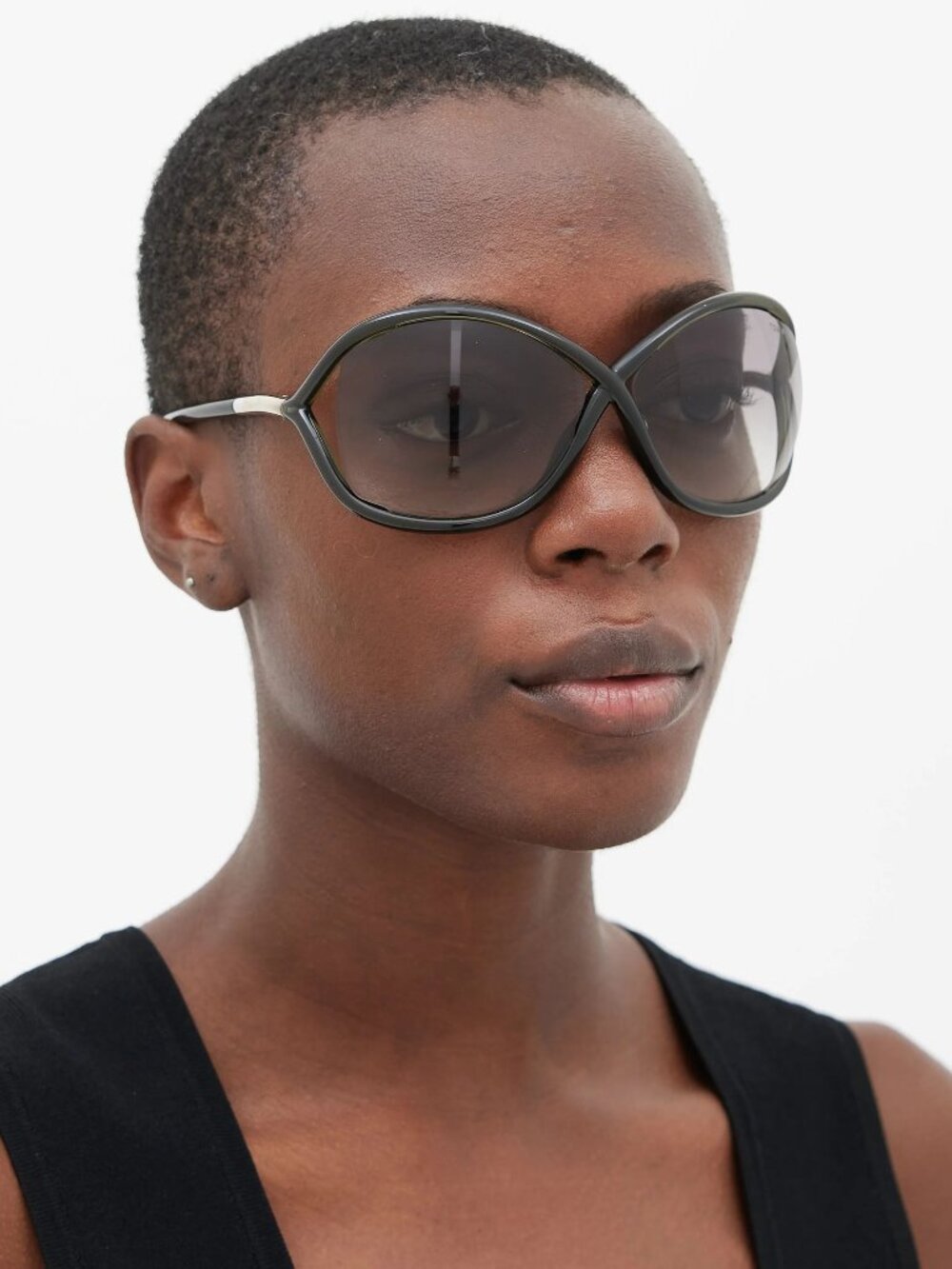 New Tom Ford Whitney FT0009 05B Gray Oversized Women Sunglasses TF0009